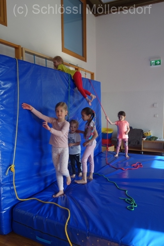 Kraft, Gleichgewicht, enge Räume. Viele Gelegenheiten, seinen Körper